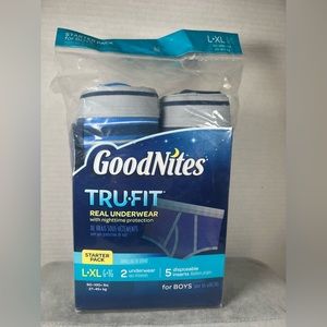 GOODNITES TRU-FIT BOYS Real Underwear Nighttime Protection Starter Pk Large /XL